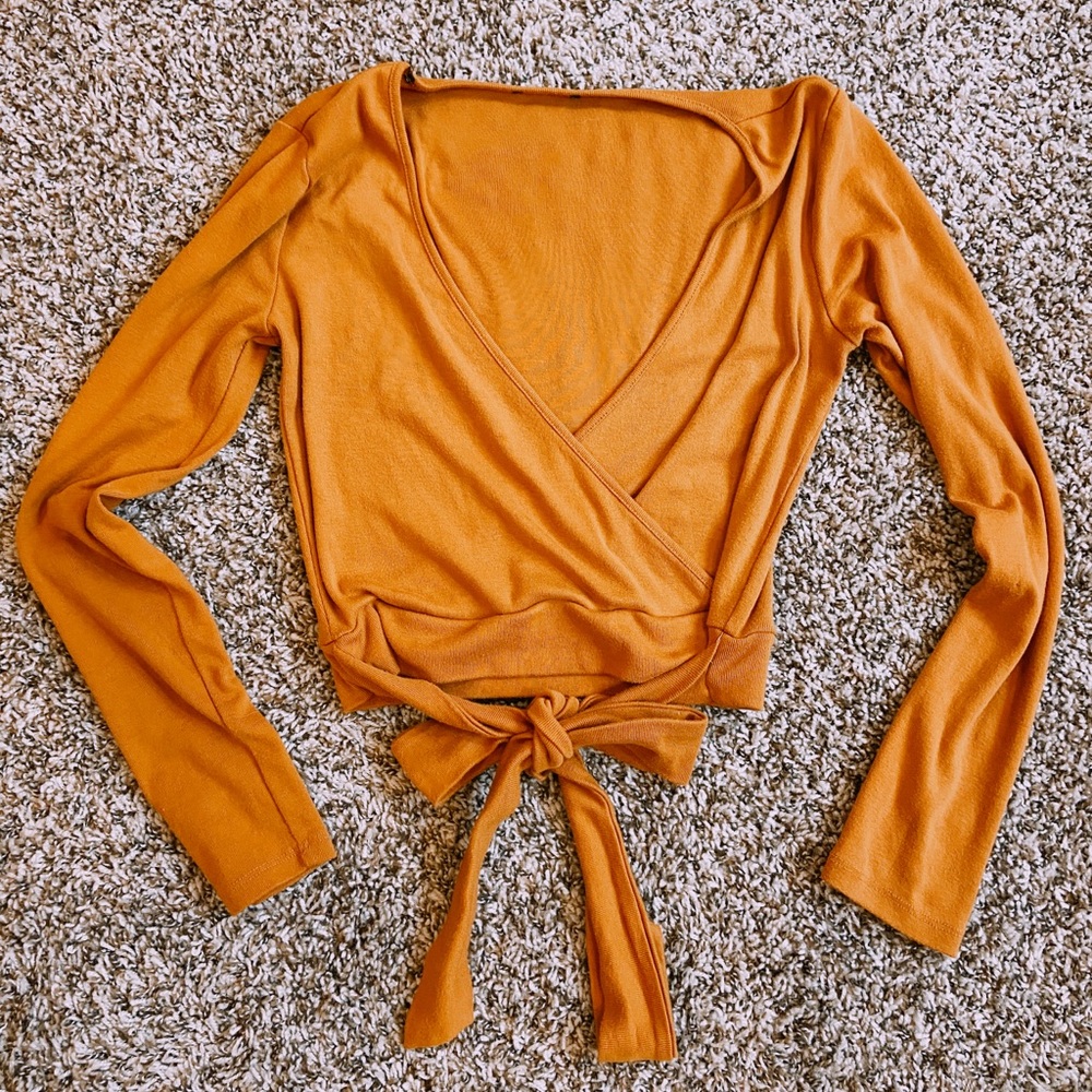 Athleisure wrap top
